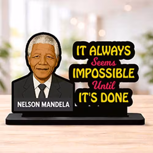 Nelson Mandela Motivational Tabletop Statue