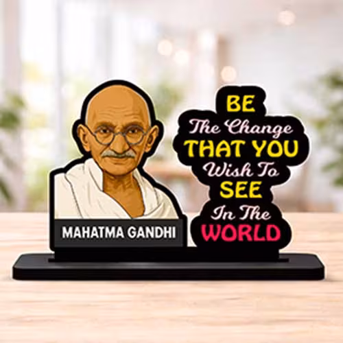 Mahatma Gandhi Motivational Tabletop Statue