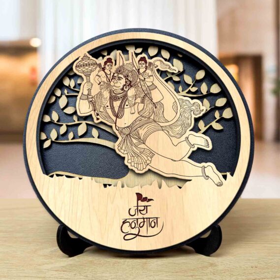 Jai Shri Krishna Round Engraved Idol