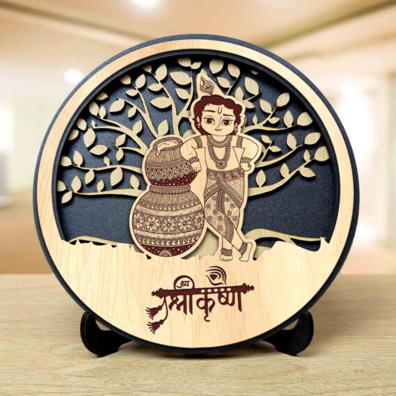 Radhika Matki Round Engraved Idol