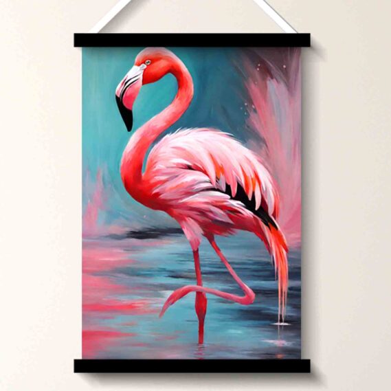 Pink Flamingo Wall Art Painting