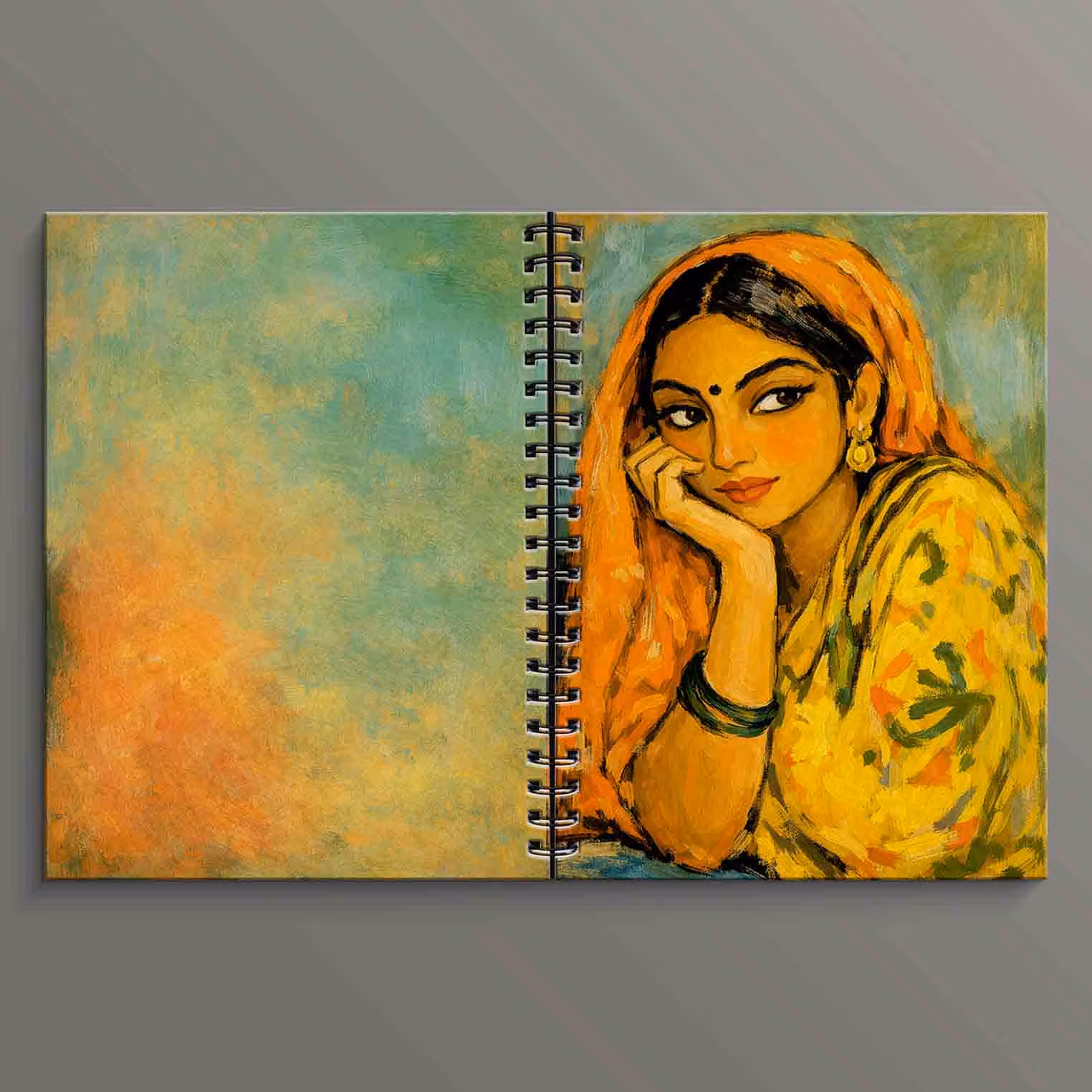 Portrait Girl Spiral Notebook