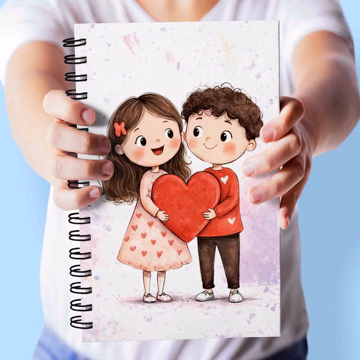 Kids Heart Spiral Notebook
