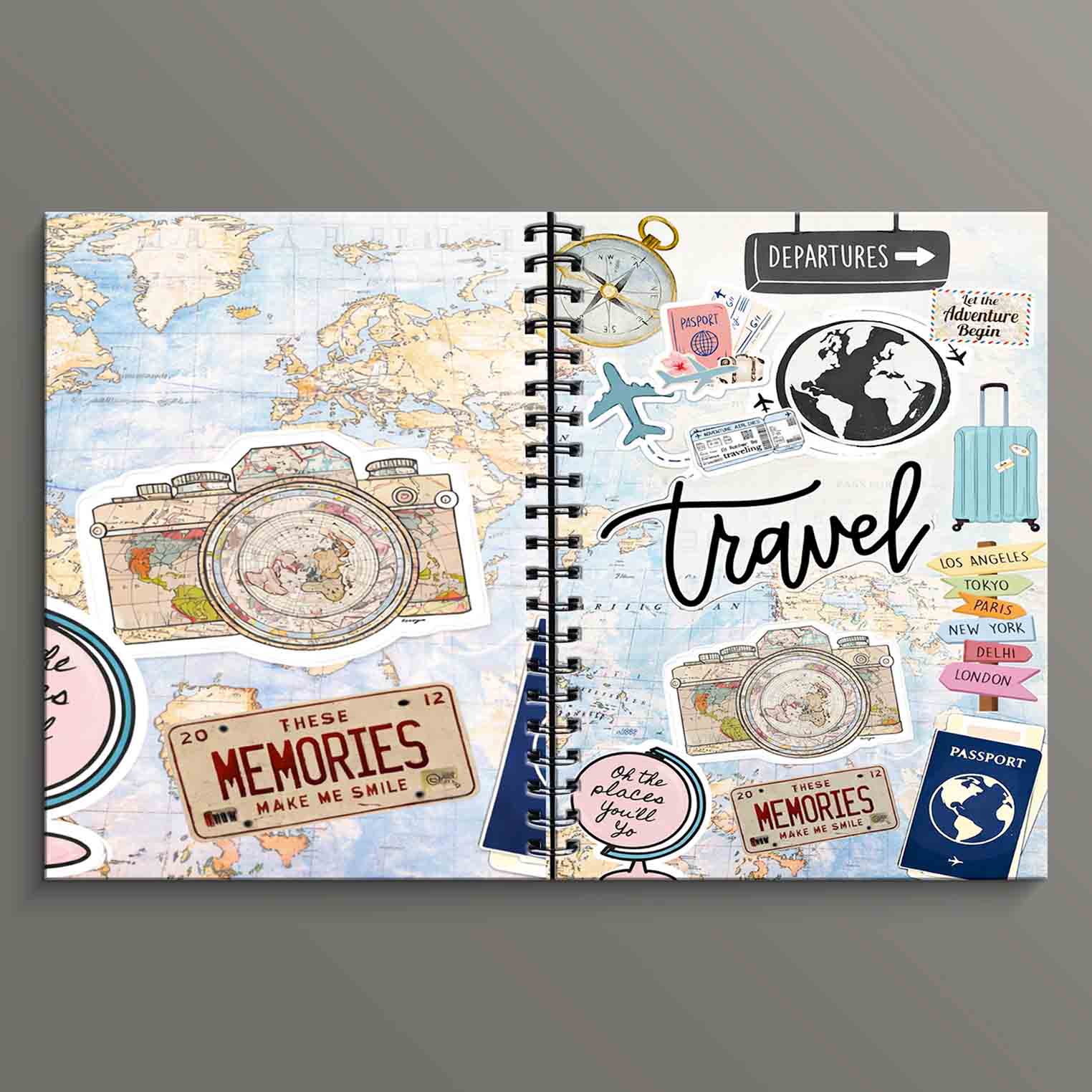 Travel Memories Spiral Notebook
