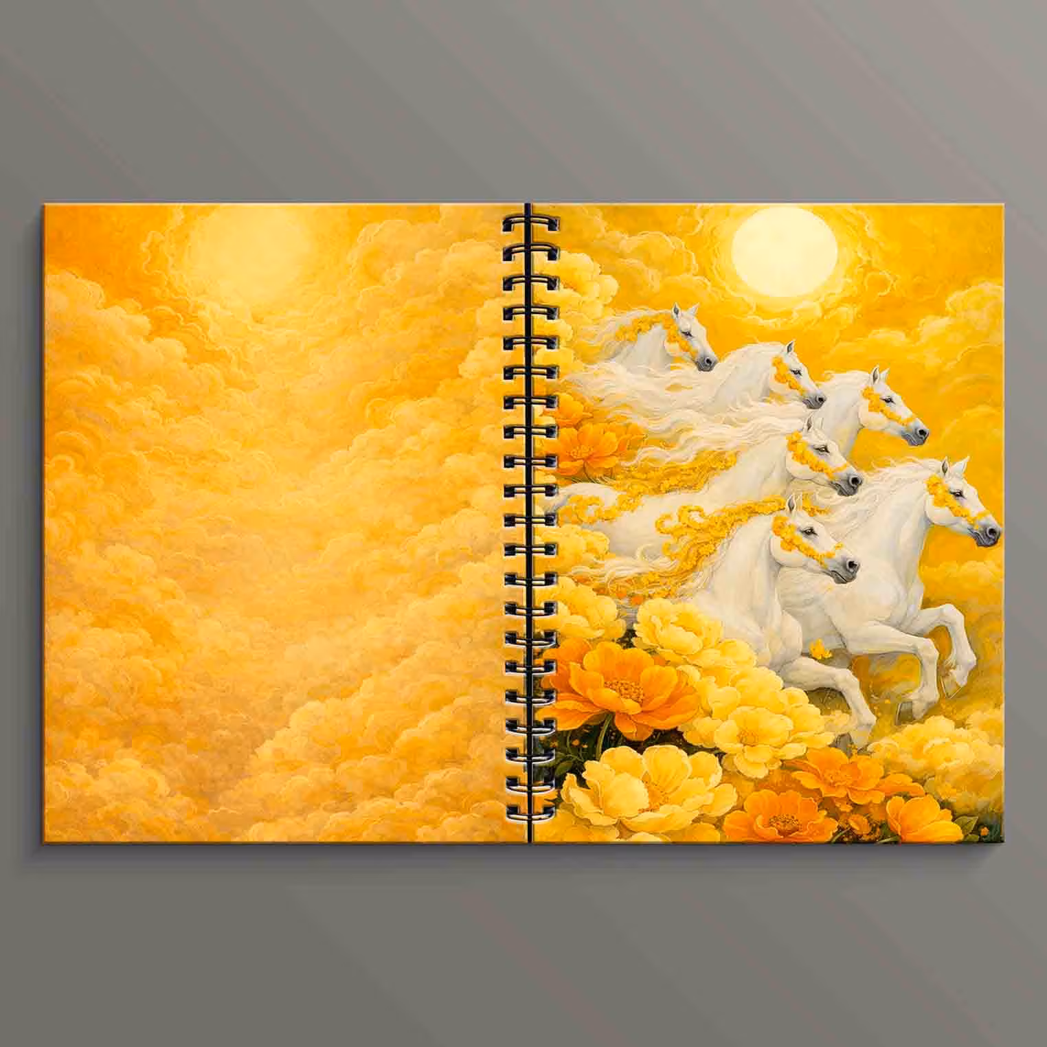 Seven Horses Spiral Notebook