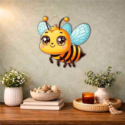 Cute Bee Wooden Hanging