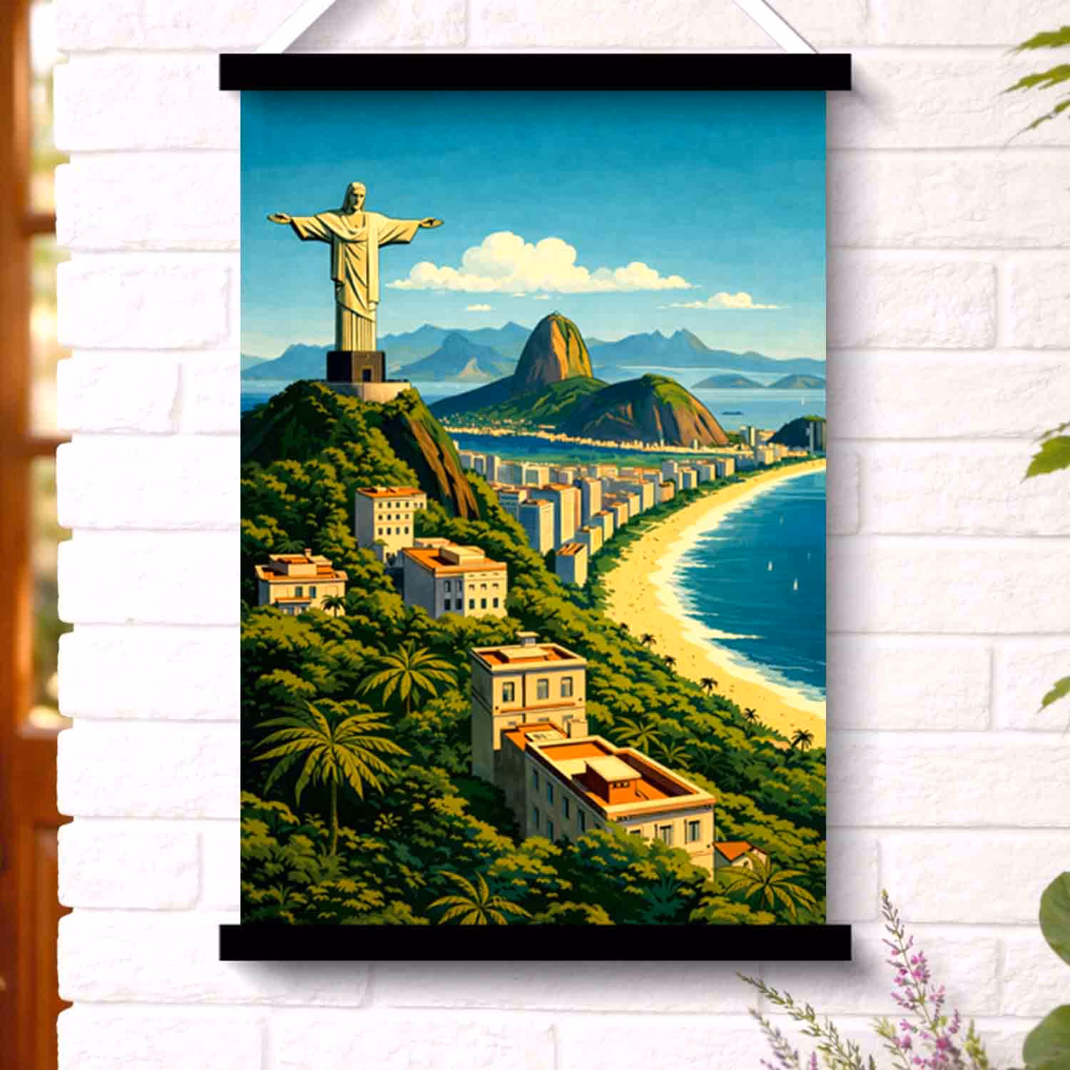 A Rio Christ the Redeemer Wall Art Hanging 45x30 cm | Vprint Quality