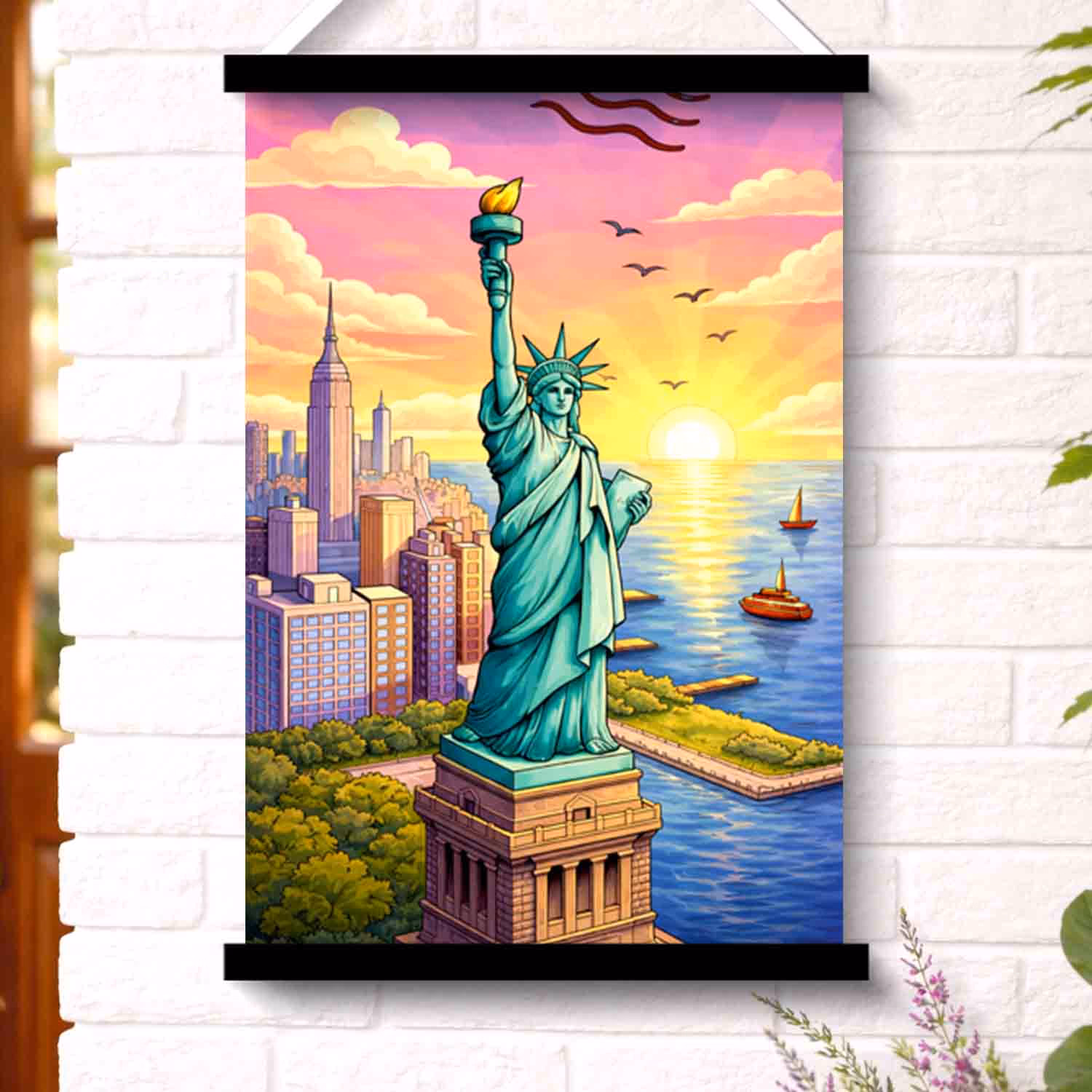Statue of Liberty wall art hanging painting for home decor