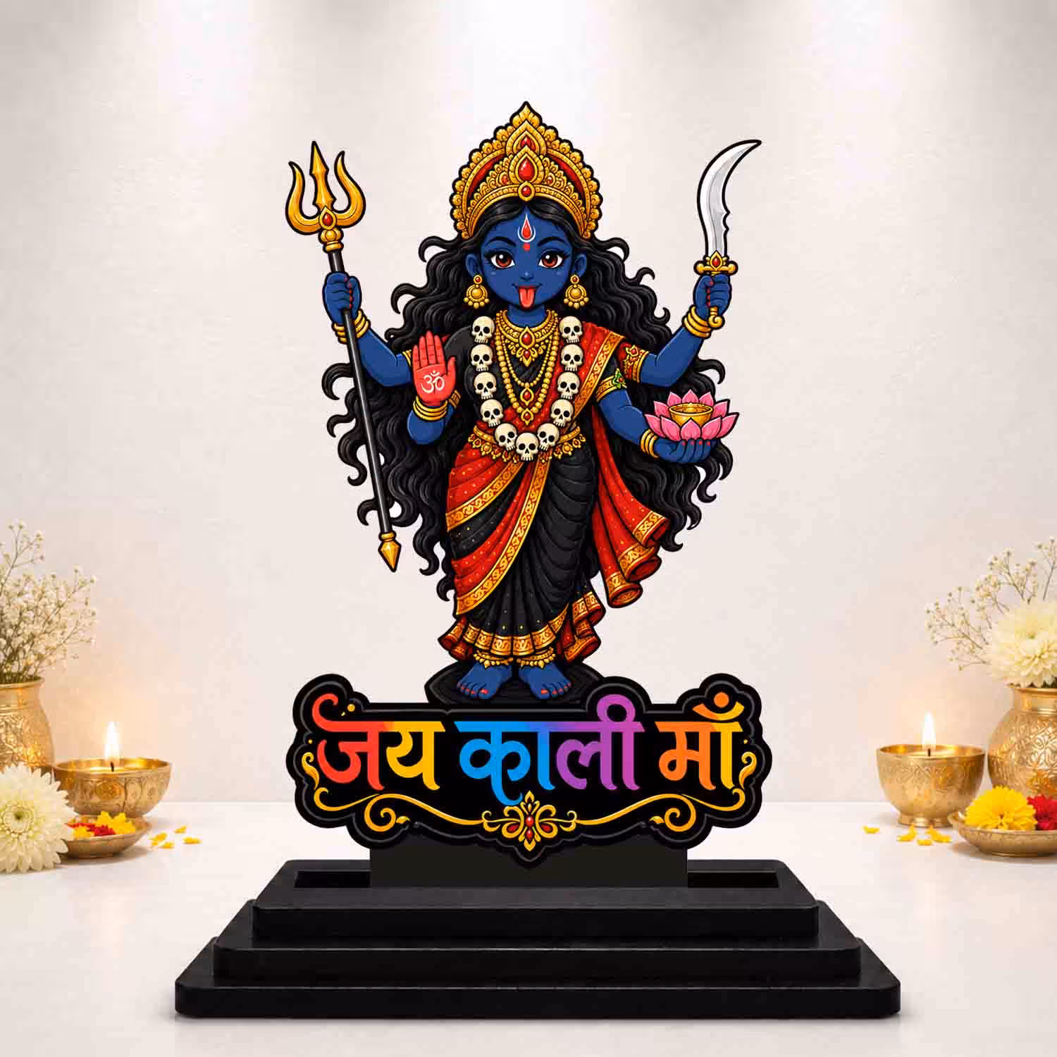 Kali Maa Wooden God Idol Wooden God Idols
