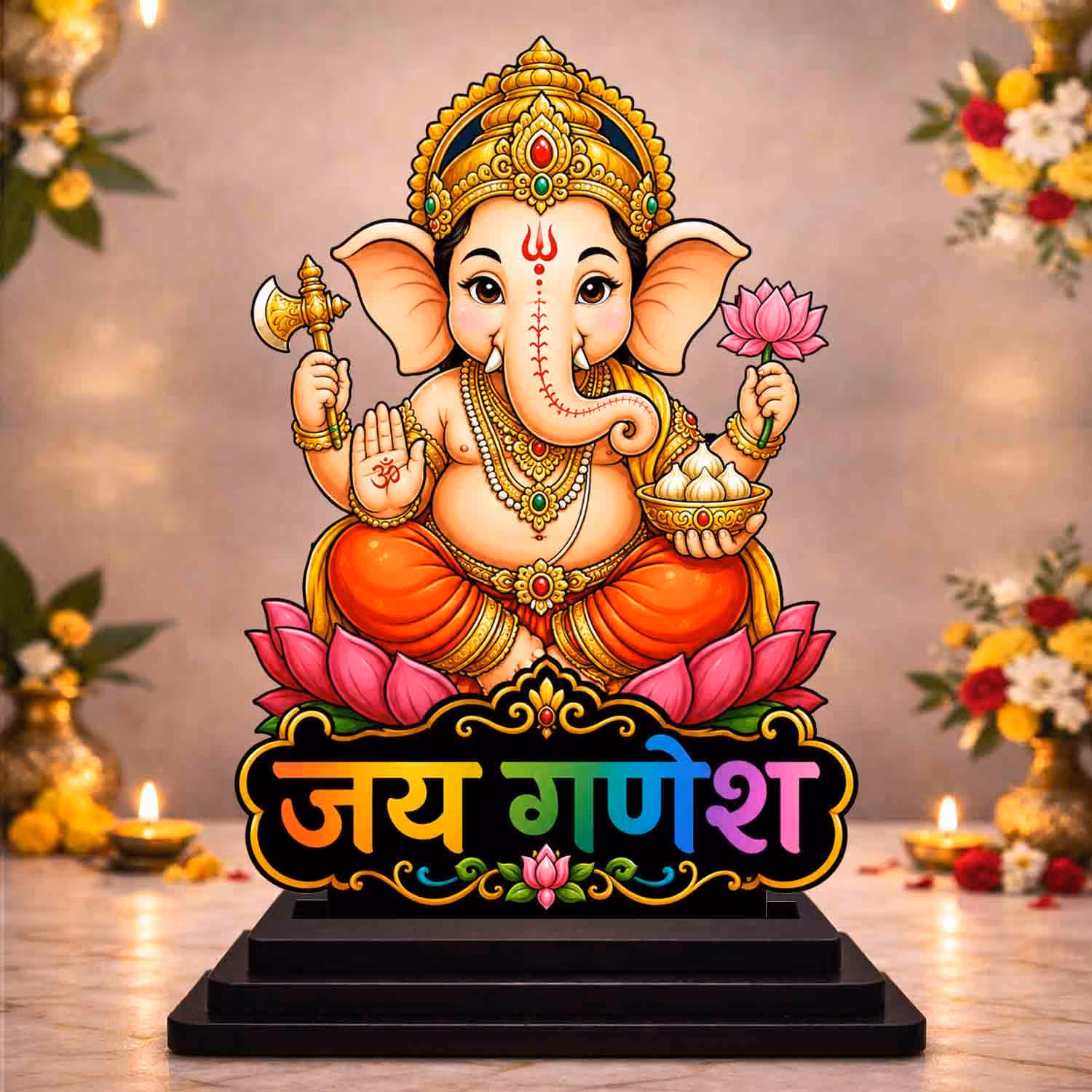 Ganesh Ji Wooden God Idol