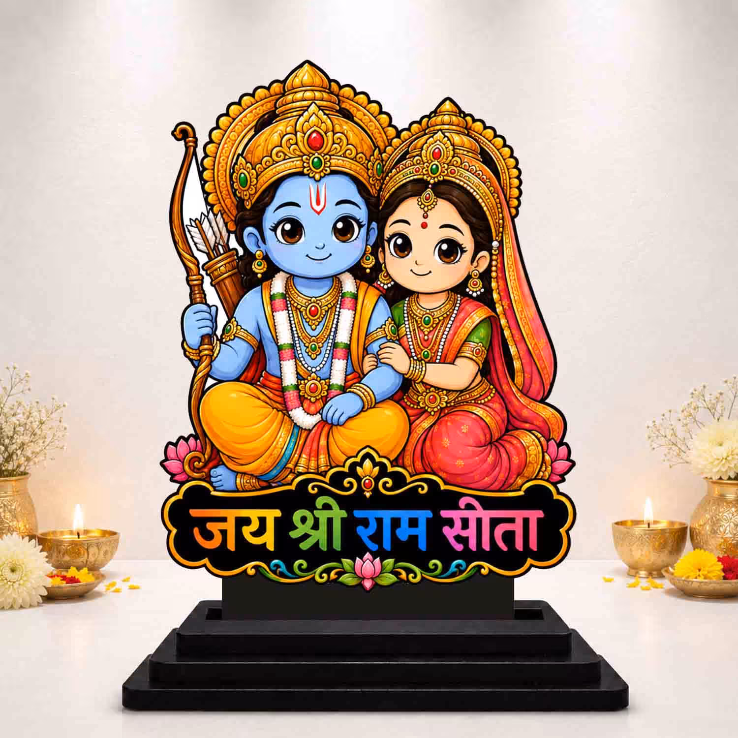 Ram Sita Wooden God Idol Wooden God Idols
