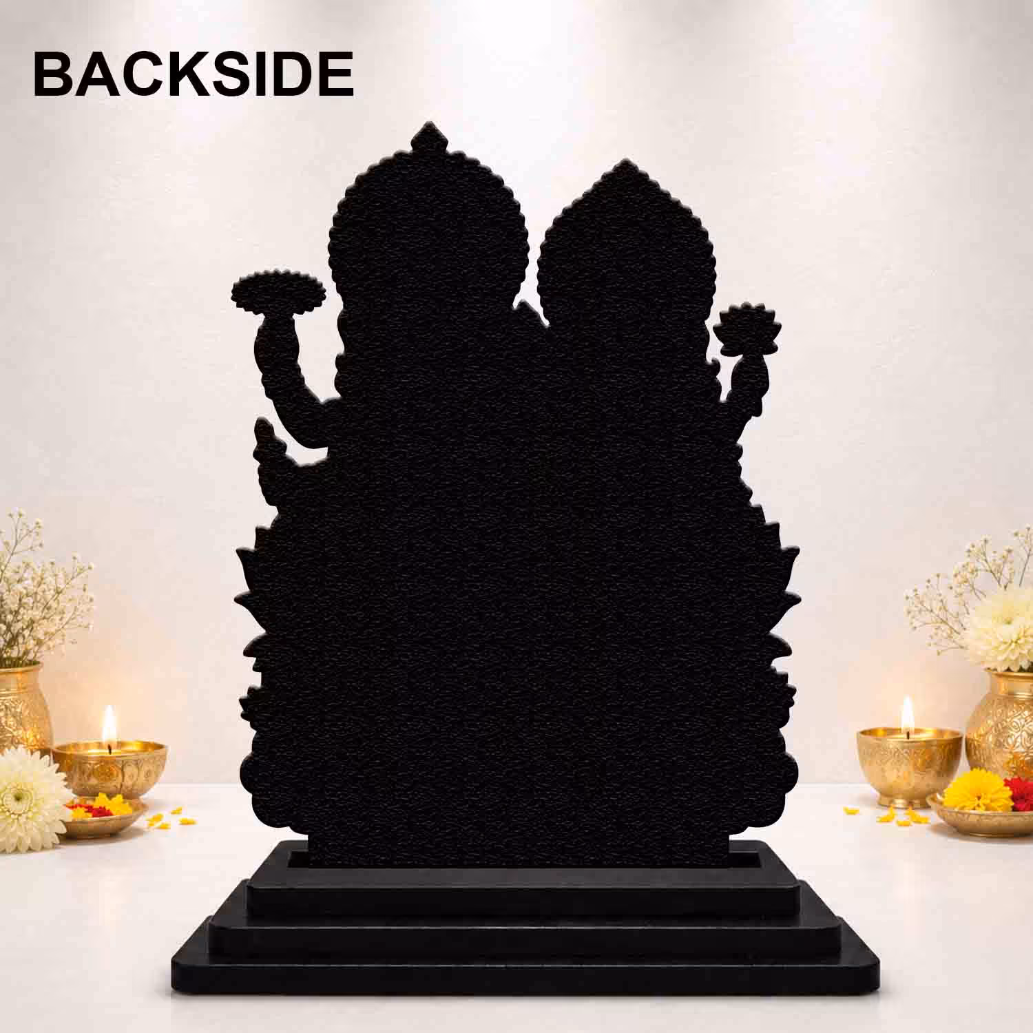 Vprint Quality Lakshmi Narayan Wooden MDF Cutout Idol for Car Dashboard & Home Temple car dashboard idol