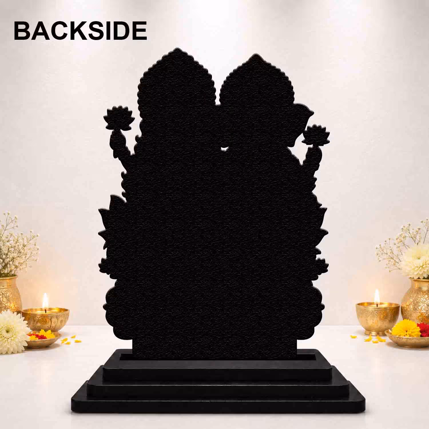 Vprint Quality Lakshmi Ganesh Wooden MDF Cutout Idol for Car Dashboard & Home Temple car dashboard idol