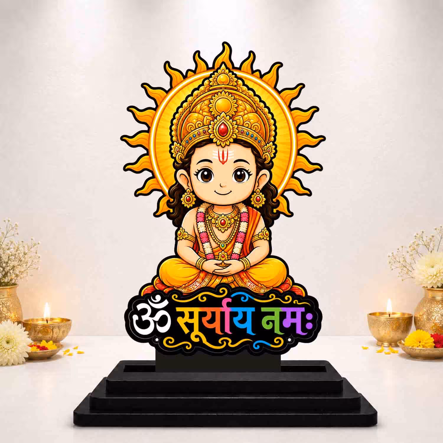Surya Dev Wooden God Idol Wooden God Idols