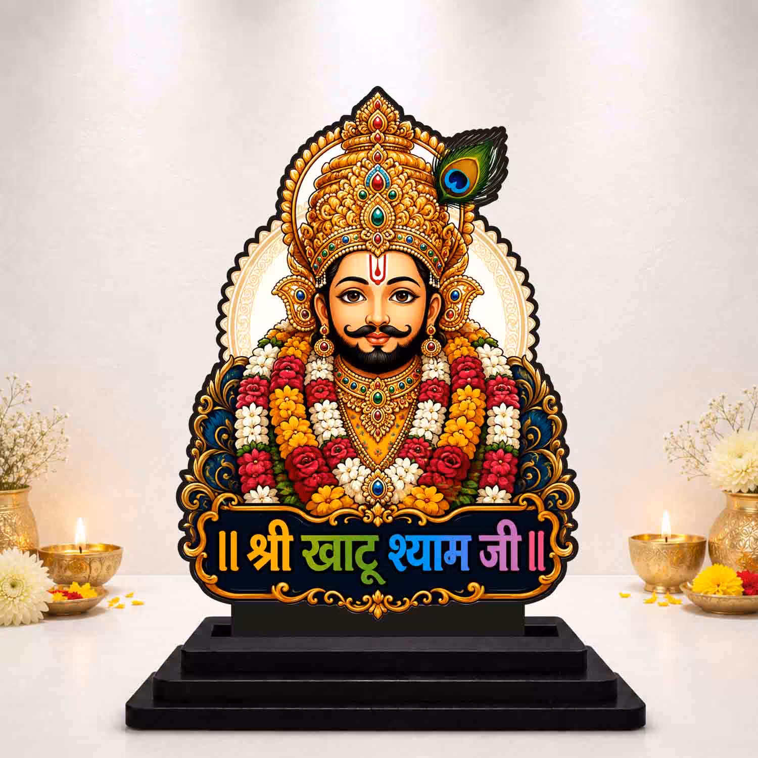 Khatu Shyam Ji Wooden Idol Wooden God Idols