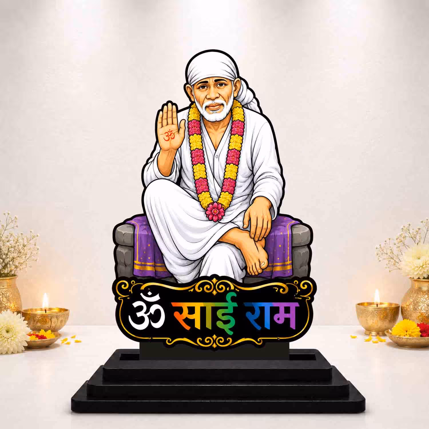 Sai Baba Wooden Idol Wooden God Idols