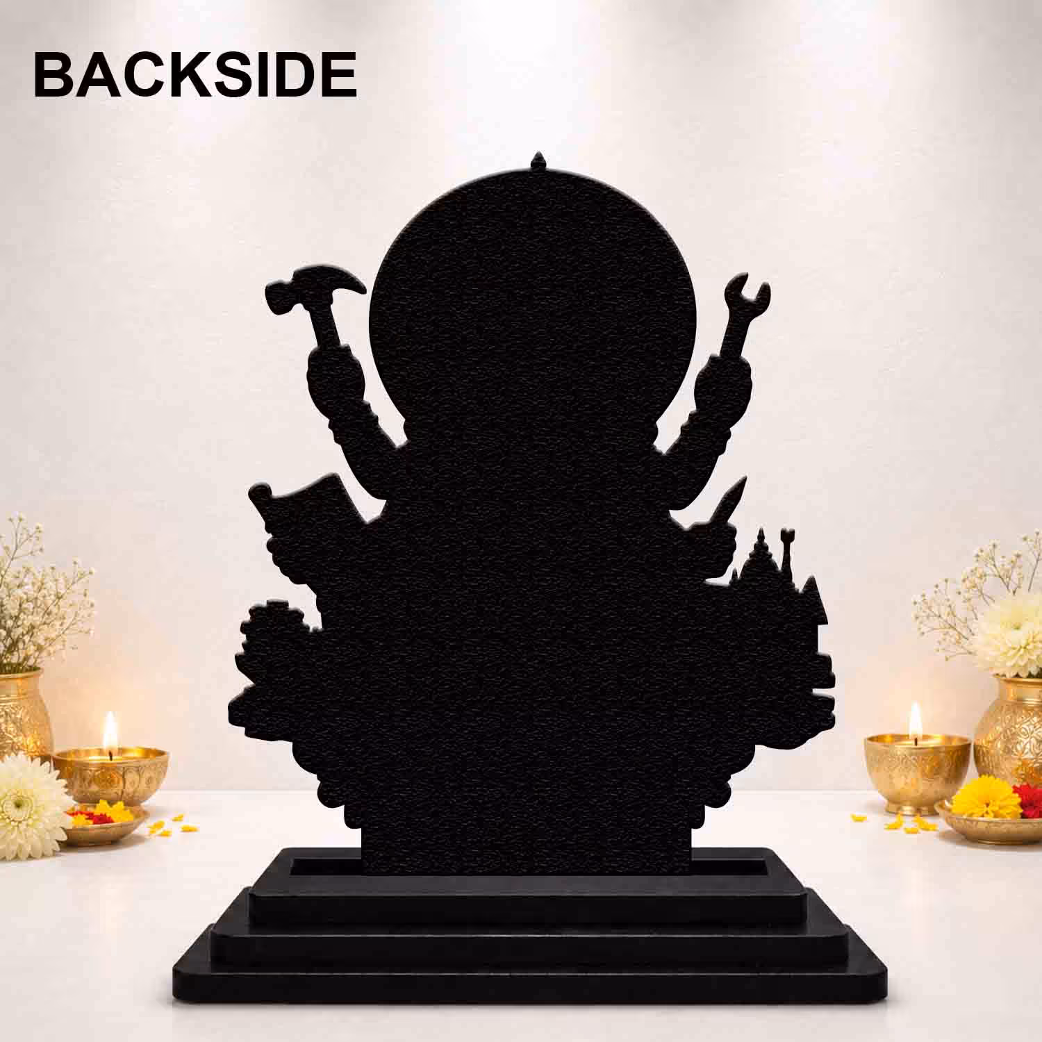 Vishwakarma Ji Wooden God Idol car dashboard idol