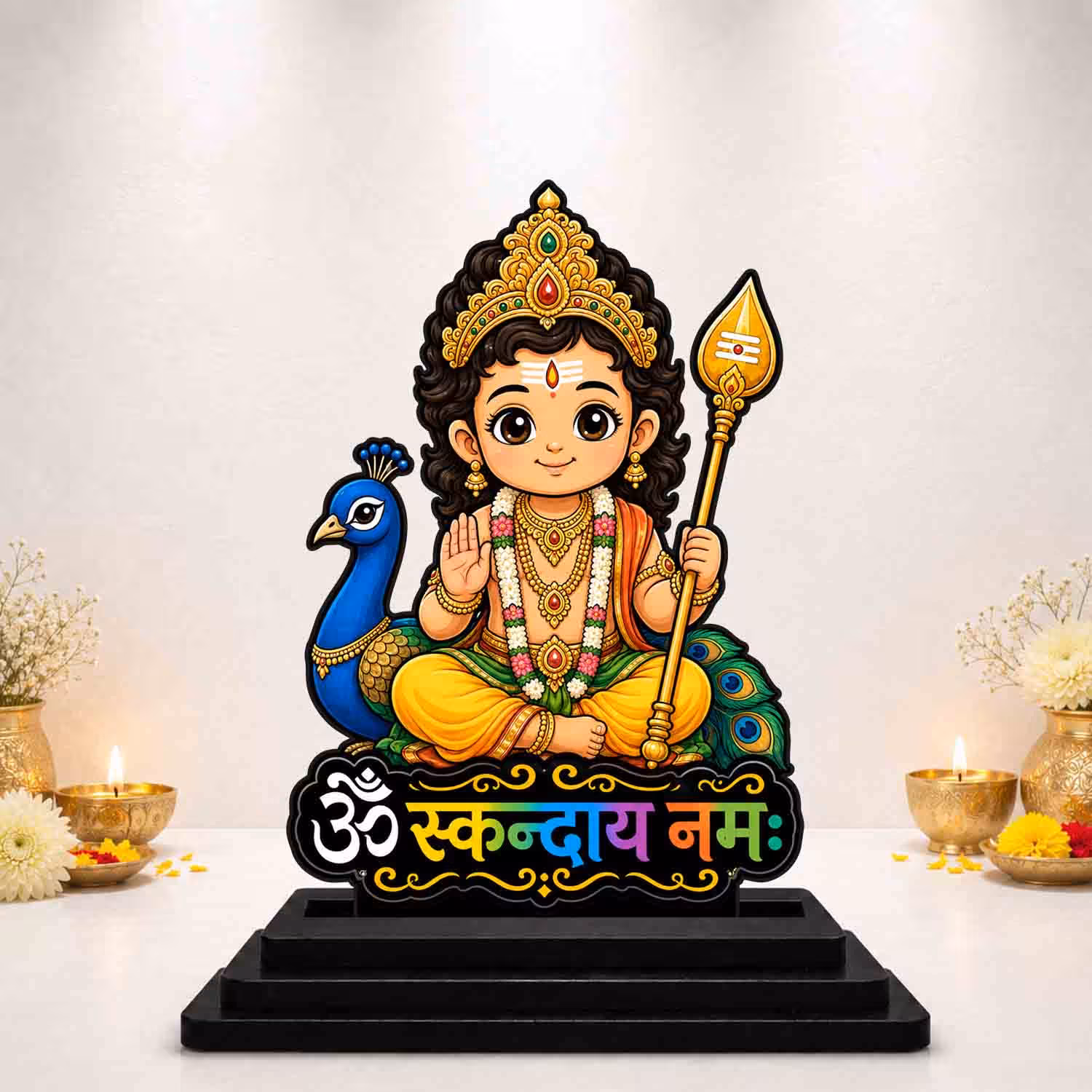 Kartikeya Ji Wooden God Idol Wooden God Idols