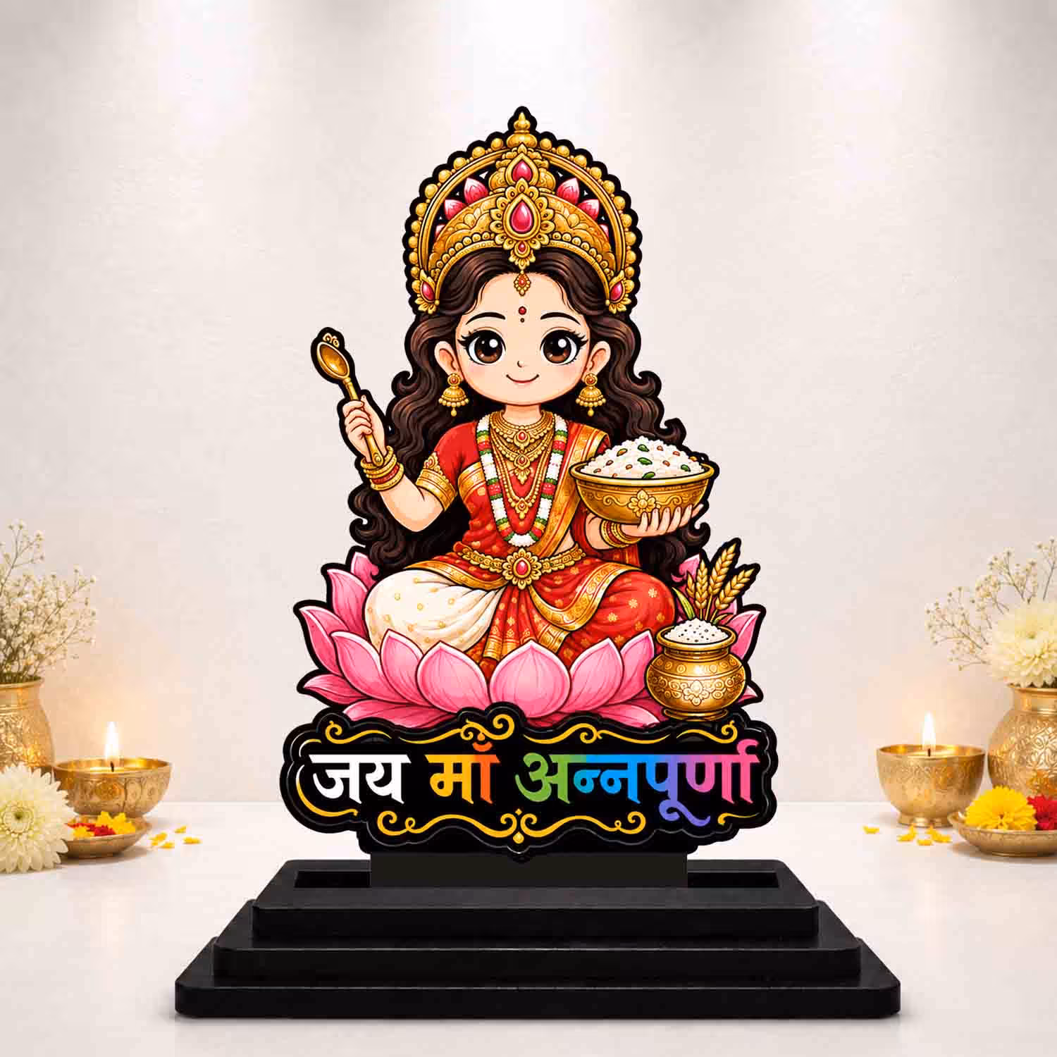 Annapurna Mata Wooden God Idol Wooden God Idols