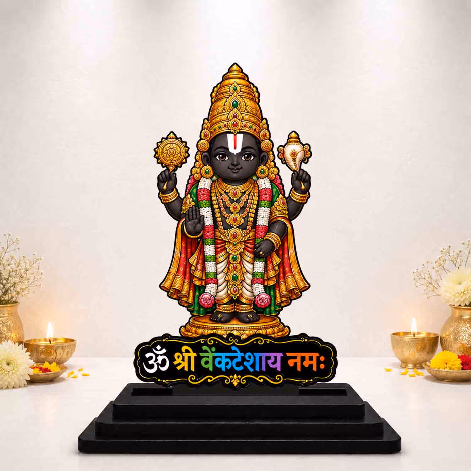 Tirupati Balaji Wooden God Idol Wooden God Idols