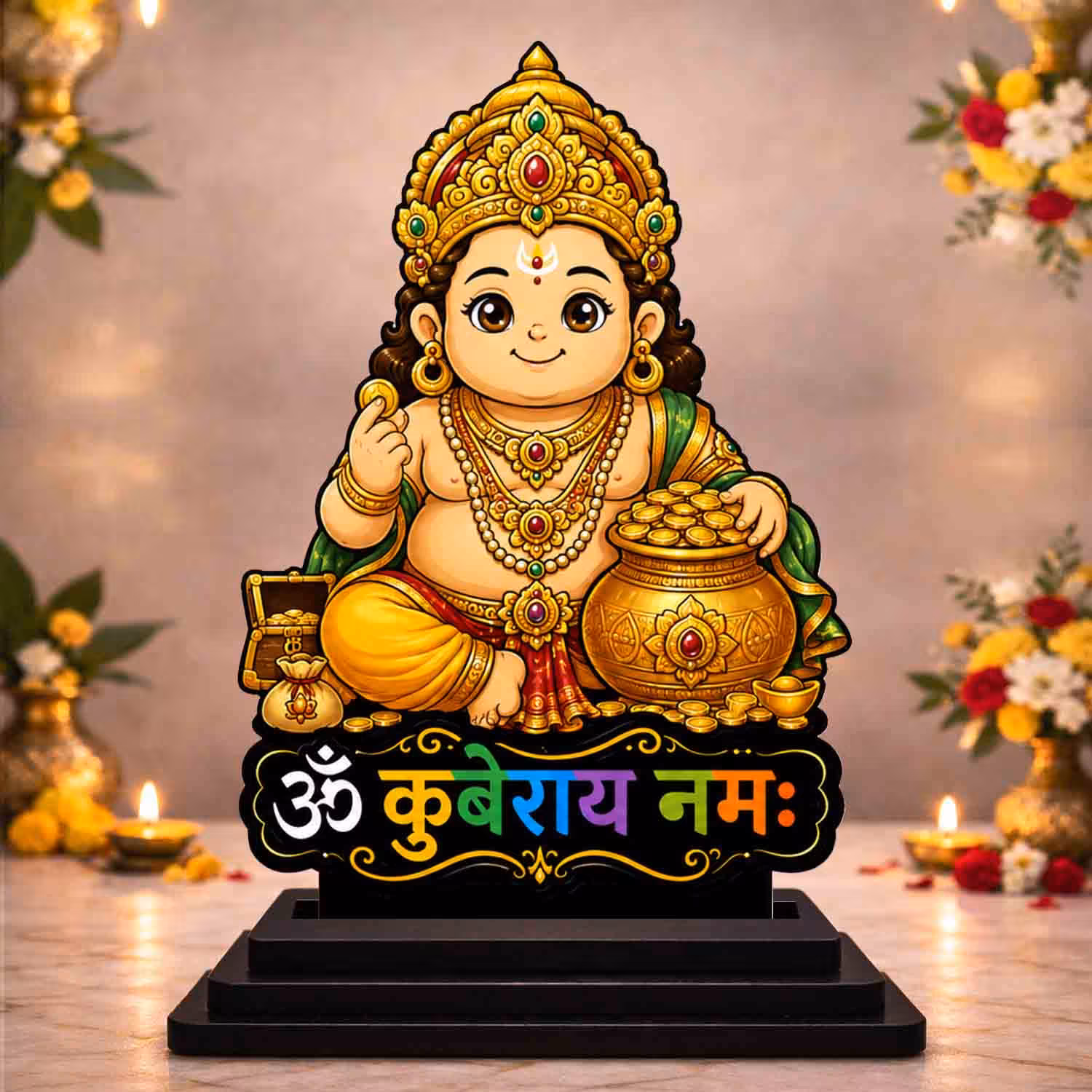 Kuber Ji Wooden God Idol