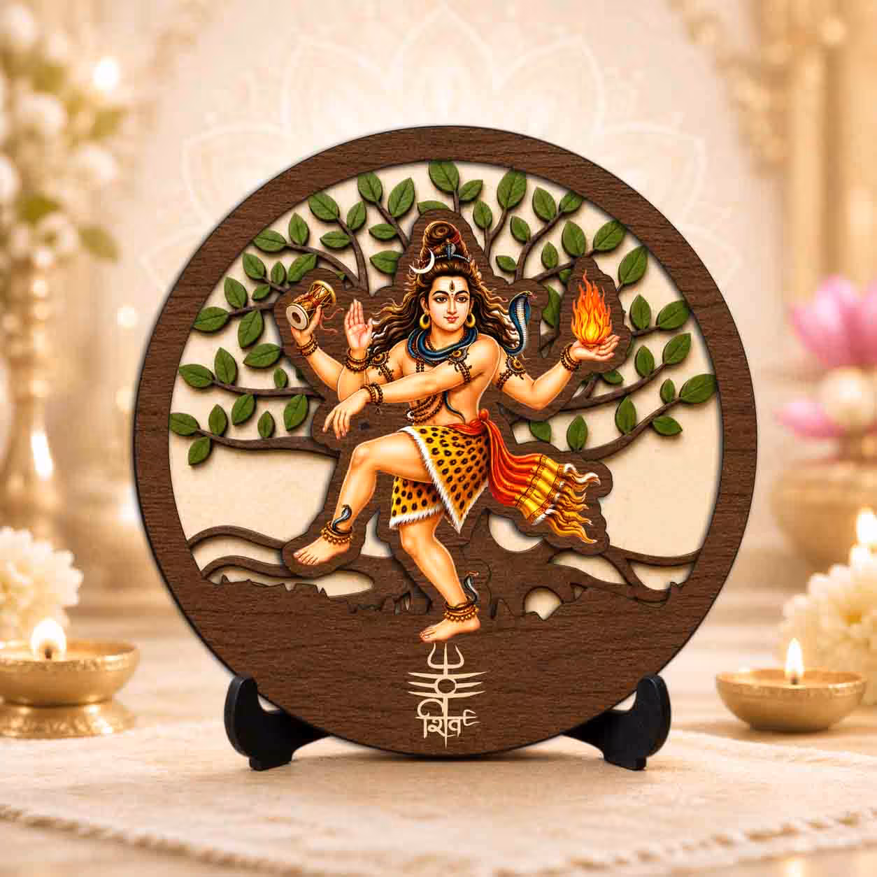 Nataraj Shiv Ji statue Wooden God Idols