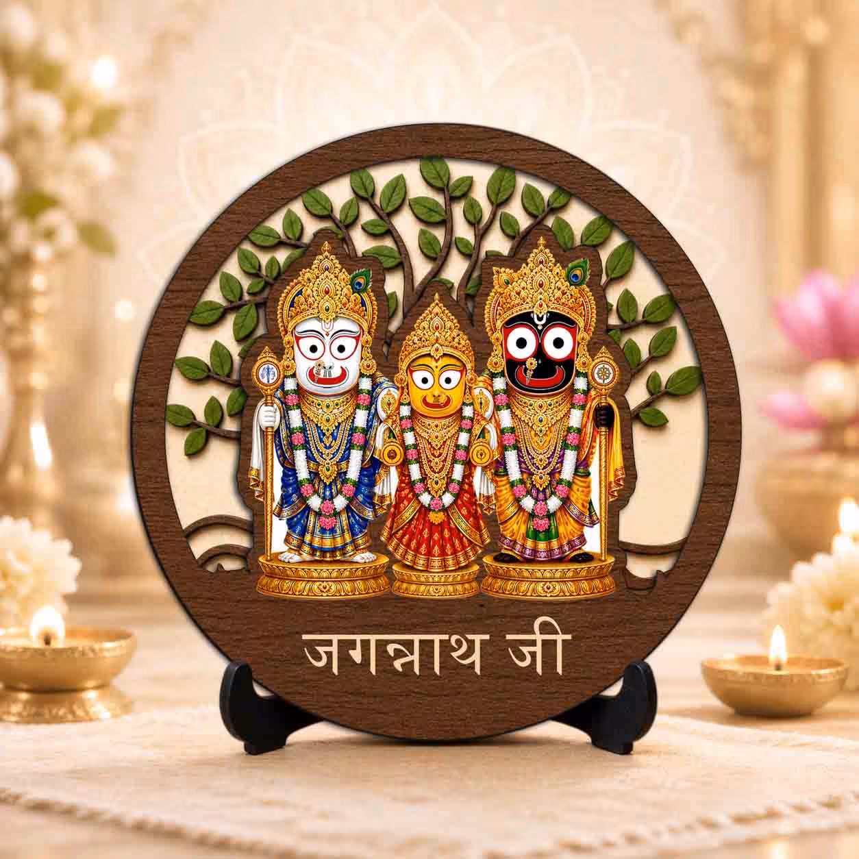 Jagannath Balabhadra Subhadra idol with stand