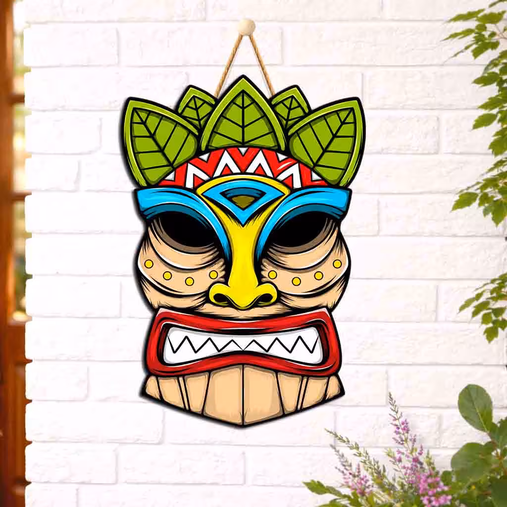 Tribal Mask Wooden Wall Hanging
